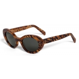 Céline - Cat Eye S193 Sunglasses in Acetate - Tiger - Sunglasses - Céline Eyewear