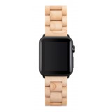 Woodcessories - Maple / Black - Wooden Apple Watch Band 42 mm - Eco Strap - Stainless Steel - Wooden Apple Watch Strap