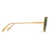 Céline - Occhiali da Sole Metal Frame 24 in Metallo - Oro Verde - Occhiali da Sole - Céline Eyewear