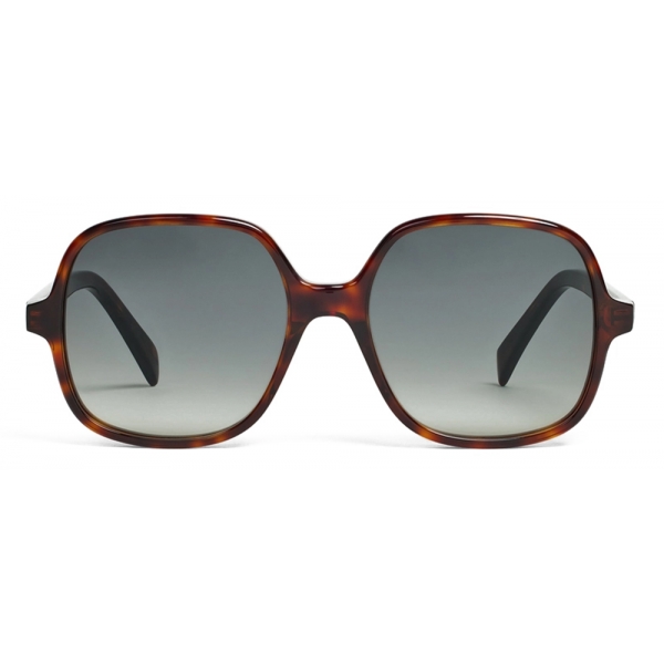 Céline - Oversized S244 Sunglasses in Acetate - Red Havana - Sunglasses - Céline Eyewear