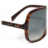 Céline - Oversized S244 Sunglasses in Acetate - Red Havana - Sunglasses - Céline Eyewear