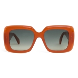 Céline - Square S263 Sunglasses in Acetate - Milky Rust - Sunglasses - Céline Eyewear