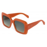 Céline - Square S263 Sunglasses in Acetate - Milky Rust - Sunglasses - Céline Eyewear