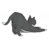 Jekca - Grey Tuxedo Cat 04S - Lego - Scultura - Costruzione - 4D - Animali di Mattoncini - Toys