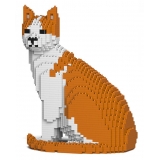 Jekca - Cat 10S-M03 - Lego - Scultura - Costruzione - 4D - Animali di Mattoncini - Toys