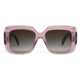 Céline - Square S263 Sunglasses in Acetate - Transparent Rose Caramel - Sunglasses - Céline Eyewear
