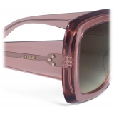 Céline - Occhiali da Sole Squadrati S263 in Acetato - Rosa Caramello Trasparente - Occhiali da Sole - Céline Eyewear