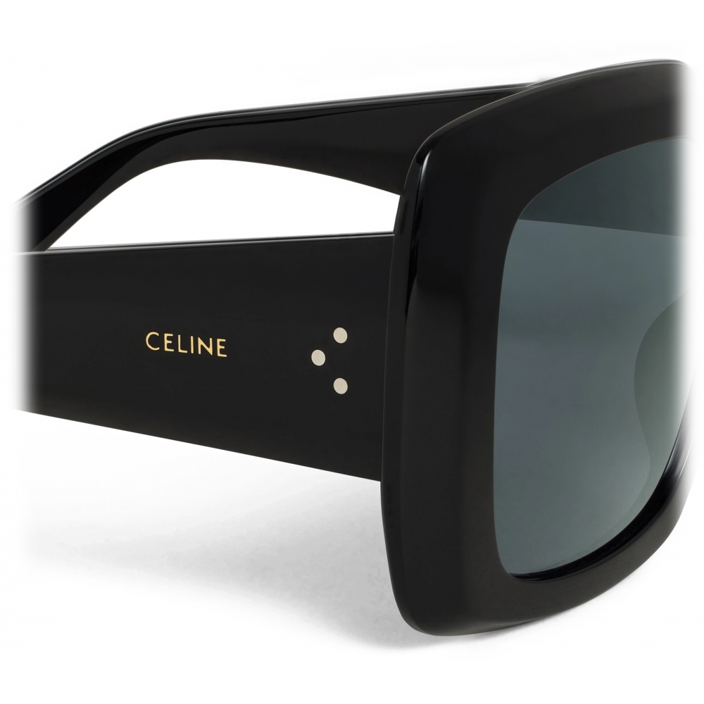 Celine Square S263 Sunglasses in Acetate Black Sunglasses Celine Eyewear Avvenice