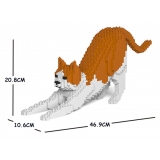 Jekca - Cat 13S-M03 - Lego - Scultura - Costruzione - 4D - Animali di Mattoncini - Toys