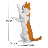 Jekca - Cat 22S-M01 - Lego - Scultura - Costruzione - 4D - Animali di Mattoncini - Toys