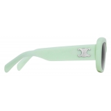 Céline - Triomphe 04 Sunglasses in Acetate - Milky Green - Sunglasses - Céline Eyewear