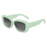 Céline - Occhiali da Sole Triomphe 04 in Acetato - Verde Opalescente - Occhiali da Sole - Céline Eyewear