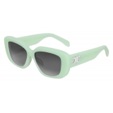 Céline - Triomphe 04 Sunglasses in Acetate - Milky Green - Sunglasses - Céline Eyewear