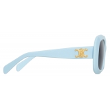 Céline - Occhiali da Sole Triomphe 10 in Acetato - Blu Chiaro Opalescente - Occhiali da Sole - Céline Eyewear