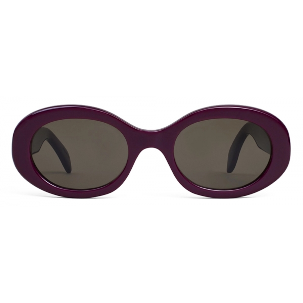 Céline - Triomphe 01 Sunglasses in Acetate - Aubergine - Sunglasses - Céline Eyewear
