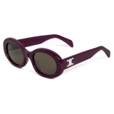 Céline - Triomphe 01 Sunglasses in Acetate - Aubergine - Sunglasses - Céline Eyewear