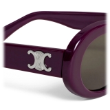 Céline - Triomphe 01 Sunglasses in Acetate - Aubergine - Sunglasses - Céline Eyewear