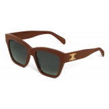 Céline - Triomphe 09 Sunglasses in Acetate - Chocolate - Sunglasses - Céline Eyewear