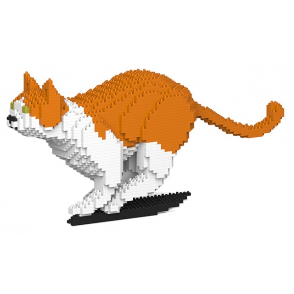 Jekca - Cat 23S-M01 - Lego - Scultura - Costruzione - 4D - Animali di Mattoncini - Toys