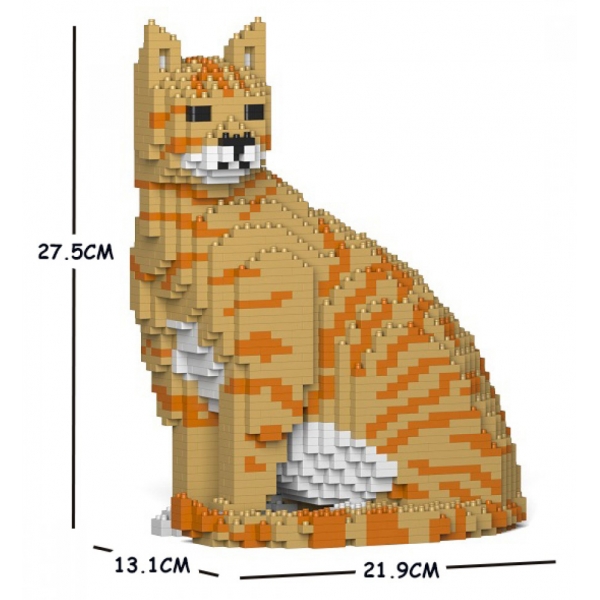 Jekca - Cat 02S-M01 - Lego - Scultura - Costruzione - 4D - Animali di Mattoncini - Toys