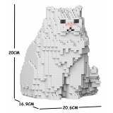 Jekca - Persian Cat 01S-M01 - Lego - Sculpture - Construction - 4D - Brick Animals - Toys