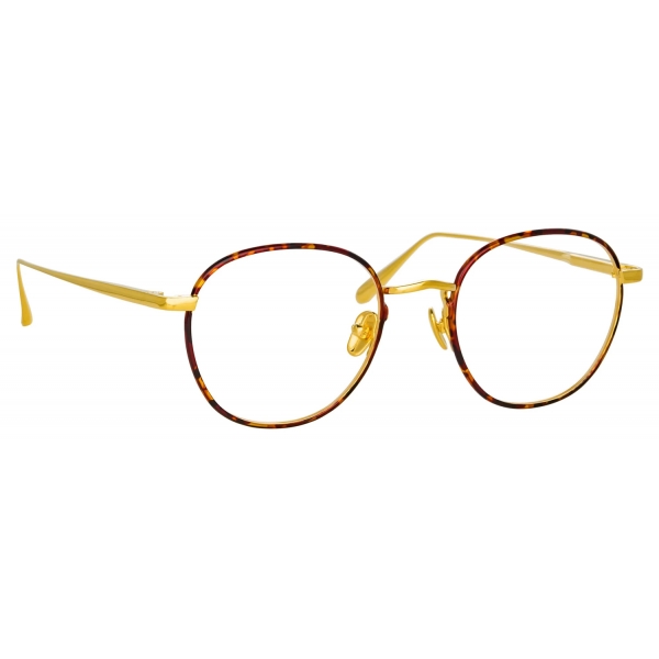 Linda Farrow - Jules Oval Optical Glasses in Yellow Gold Tortoiseshell - LFL1233C3OPT - Linda Farrow Eyewear