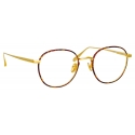 Linda Farrow - Jules Oval Optical Glasses in Yellow Gold Tortoiseshell - LFL1233C3OPT - Linda Farrow Eyewear