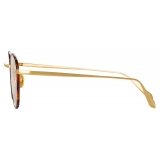 Linda Farrow - Jules Oval Optical Glasses in Yellow Gold Tortoiseshell - LFL1233C3OPT - Linda Farrow Eyewear