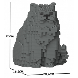 Jekca - Persian Cat 01S-M02 - Lego - Sculpture - Construction - 4D - Brick Animals - Toys