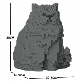Jekca - Persian Cat 01S-M02 - Lego - Scultura - Costruzione - 4D - Animali di Mattoncini - Toys