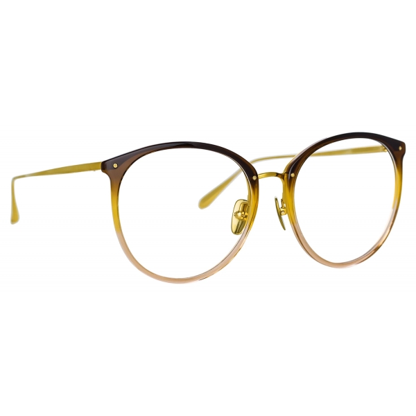 Linda Farrow - Kings Oval Optical Glasses in Brown - LFL747C29OPT - Linda Farrow Eyewear