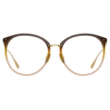 Linda Farrow - Kings Oval Optical Glasses in Brown - LFL747C29OPT - Linda Farrow Eyewear