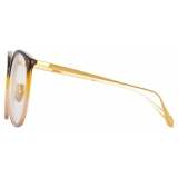 Linda Farrow - Kings Oval Optical Glasses in Brown - LFL747C29OPT - Linda Farrow Eyewear