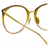 Linda Farrow - Kings Oval Optical Glasses in Brown - LFL747C29OPT - Linda Farrow Eyewear