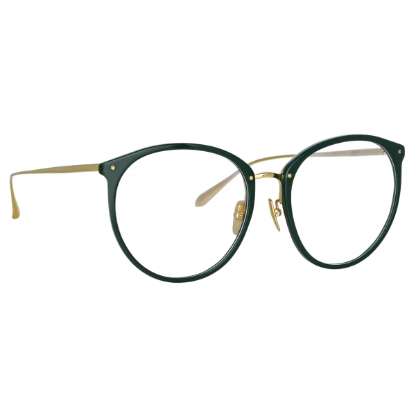 Linda Farrow - Kings Oval Optical Glasses in Green - LFL747C28OPT - Linda Farrow Eyewear