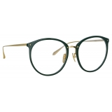 Linda Farrow - Kings Oval Optical Glasses in Green - LFL747C28OPT - Linda Farrow Eyewear