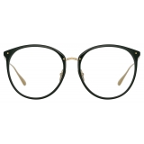 Linda Farrow - Kings Oval Optical Glasses in Green - LFL747C28OPT - Linda Farrow Eyewear