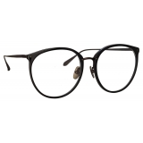 Linda Farrow - Kings Oval Optical Glasses in Matt Black - LFL747C31OPT - Linda Farrow Eyewear