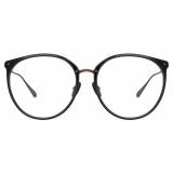 Linda Farrow - Kings Oval Optical Glasses in Matt Black - LFL747C31OPT - Linda Farrow Eyewear