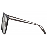 Linda Farrow - Kings Oval Optical Glasses in Matt Black - LFL747C31OPT - Linda Farrow Eyewear