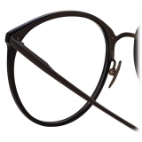 Linda Farrow - Kings Oval Optical Glasses in Matt Black - LFL747C31OPT - Linda Farrow Eyewear