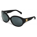 Céline - Triomphe 11 Sunglasses in Acetate - Black - Sunglasses - Céline Eyewear