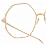 Linda Farrow - Leif Oversized Optical Glasses in Light Gold Brown - LFL1148C7OPT - Linda Farrow Eyewear