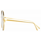 Linda Farrow - Leif Oversized Optical Glasses in Yellow Gold Black - LFL1148C6OPT - Linda Farrow Eyewear