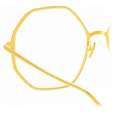 Linda Farrow - Leif Oversized Optical Glasses in Yellow Gold Black - LFL1148C6OPT - Linda Farrow Eyewear