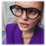 Linda Farrow - Leon Angular Optical Glasses in Black - LFL1324C1OPT - Linda Farrow Eyewear