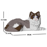 Jekca - Ragdoll Cat 03S-M01 - Lego - Sculpture - Construction - 4D - Brick Animals - Toys