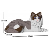 Jekca - Ragdoll Cat 03S-M01 - Lego - Scultura - Costruzione - 4D - Animali di Mattoncini - Toys