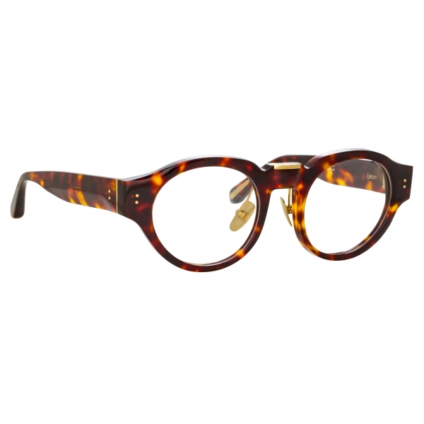 Linda Farrow - Leon Angular Optical Glasses in Tortoiseshell - LFL1324C2OPT - Linda Farrow Eyewear