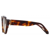 Linda Farrow - Leon Angular Optical Glasses in Tortoiseshell - LFL1324C2OPT - Linda Farrow Eyewear